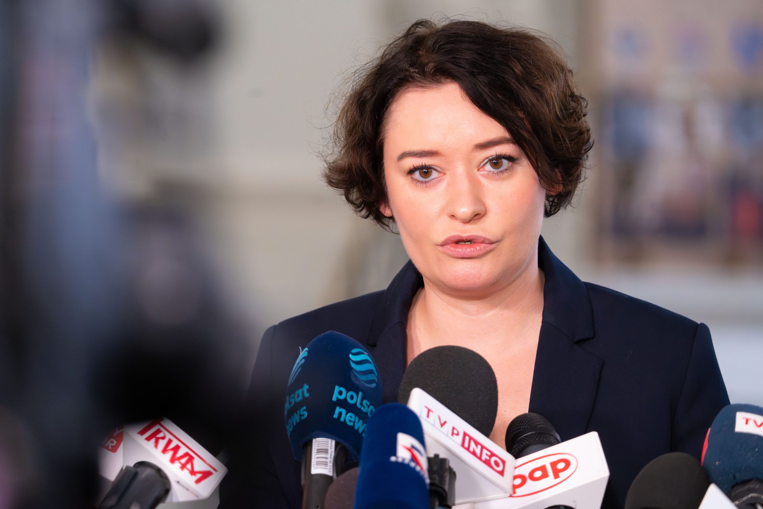 Anna-Maria Żukowska posłanka Nowej Lewicy udziela wywiadu na temat aborcji